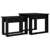 vidaXL Set kavno mizico 2 kos Črna Orehovina 50 x 52 x 42 cm