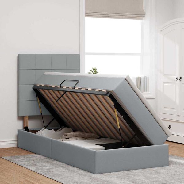 vidaXL Postelja z dodatnim prostorom za shranjevanje in vzmetnico