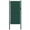 vidaXL Ograjna vrata PVC in jeklo 100x124 cm zelena