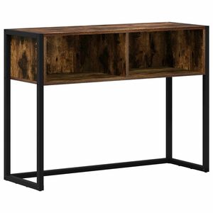 vidaXL Stranska miza Dimni hrast 100 x 36 x 75 cm Konstruiran les