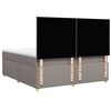 vidaXL Box spring postelja z vzmetnico taupe 180x200 cm blago