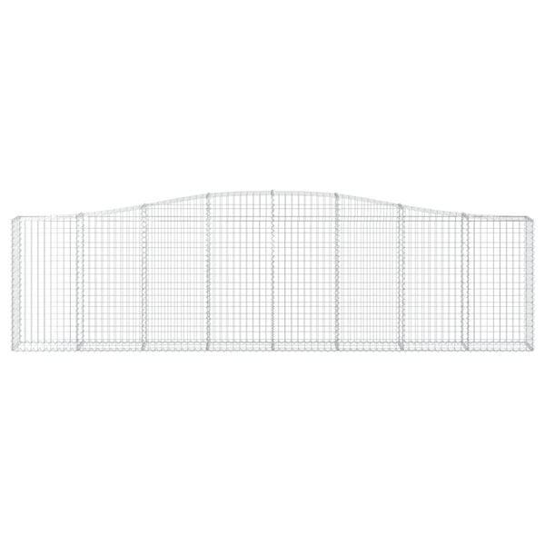 vidaXL Obokana gabonska košara 400x30x100/120 cm pocinkano železo