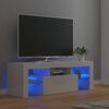 vidaXL TV omarica z LED lučkami visok sijaj bela 120x35x40 cm