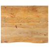 vidaXL Mizna plo&scaron;?a z naravnim robom 90x80x3,8 cm trden mangov les