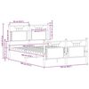 vidaXL Posteljni okvir brez vzmetnice hrast 120x190 cm inženirski les