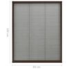 vidaXL Plise komarnik za okna aluminij rjav 80x100 cm