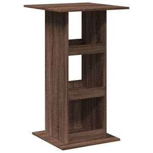 vidaXL Barska miza s policami rjavi hrast 60x60x102 cm inženirski les
