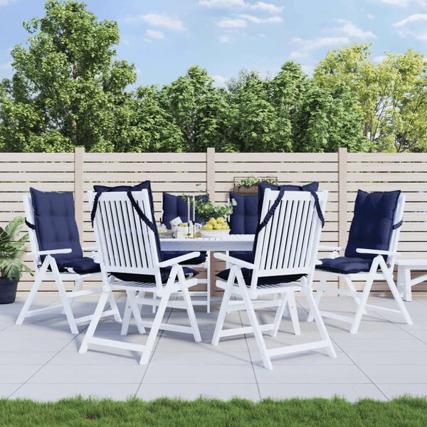 vidaXL Blazina za stol 6 kosov mornarsko modra oxford tkanina