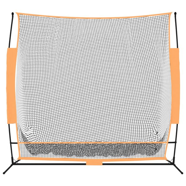 vidaXL Mreža za golf črna in oranžna 215x107x216 cm poliester