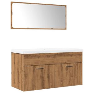 vidaXL Kopalni&scaron;ka garnitura 3-delna artisan hrast inženirski les