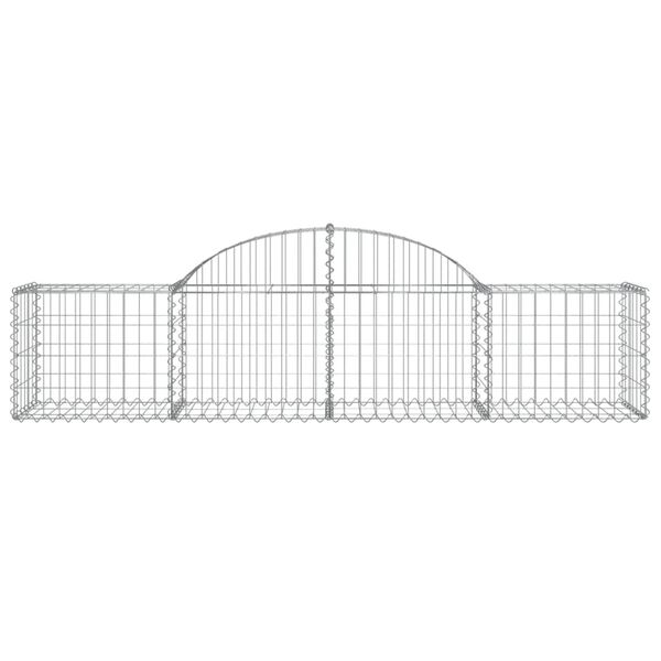 vidaXL Obokane gabion košare 2 kosi 200x50x40/60 cm pocinkano železo