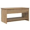 vidaXL Klubska miza Umetni hrast 80 x 50,5 x 41,5 cm Inženirski les