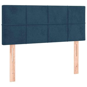 vidaXL Posteljno vzglavje temno modro 100x5x78/88 cm žamet