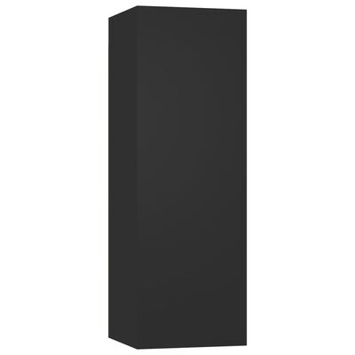 vidaXL Komplet TV omaric 6-delni črn inženirski les