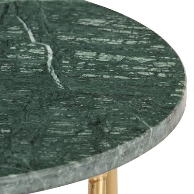vidaXL Klubska mizica zelena 40x40x40 cm kamen z marmorno teksturo