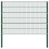 vidaXL Ograjni panel s stebrički iz železa 176,5 x 120 cm zelen