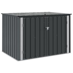 vidaXL &Scaron;katla za shranjevanje v vrtu Črna 151,5 x 107 x 100 cm Jeklo