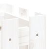 vidaXL Vrtno korito z ograjico belo 60x30x30 cm trdna borovina