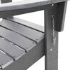 vidaXL Zložljiva Adirondack stol Svetlo siva 74.5 x 80.5 x 90cm HDPE