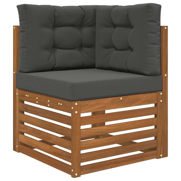 vidaXL Zunanja blazina za kavč 3 pcs Antracit Poliester