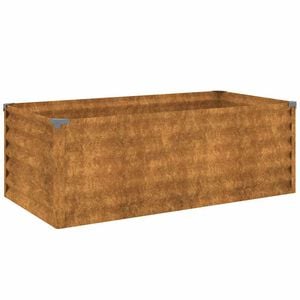 vidaXL Dvignjena gredica za vrt 100x50x36 cm kortensko jeklo