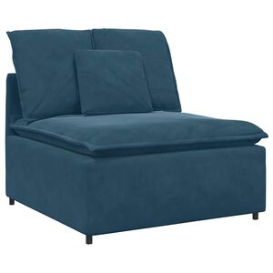 vidaXL Modularni kavč z blazinami moder 100 cm
