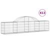 vidaXL Obokane gabion košare 13 kosov 200x30x40/60 cm pocinkano železo