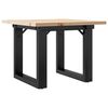 vidaXL Klubska mizica O okvir 70x70x40 cm trdna borovina jeklo