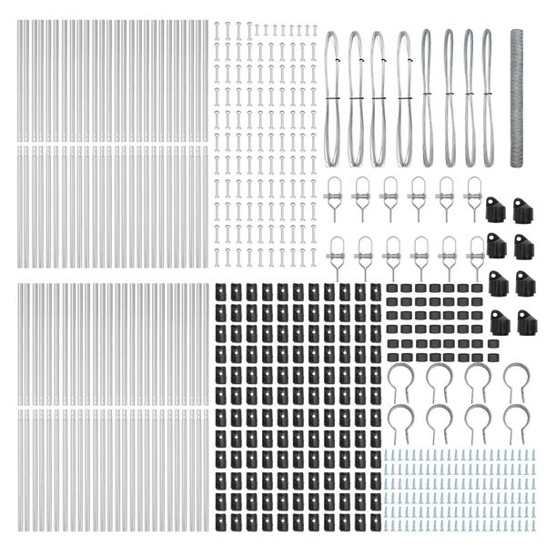 vidaXL Steber ograje. srebrna 100 x 1,6 m (36 mm mreža) Jeklo