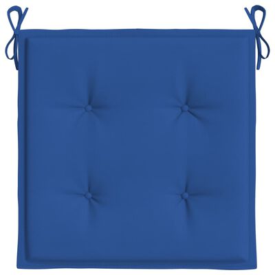 vidaXL Blazine za vrtne stole 4 kosi modre 50x50x3 cm oxford tkanina