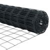 vidaXL Evropska ograja Siva 1.4 x 10 m PVC prevlečen železo