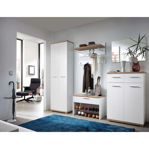 Germania Klop za čevlje Top bela in sonoma hrast