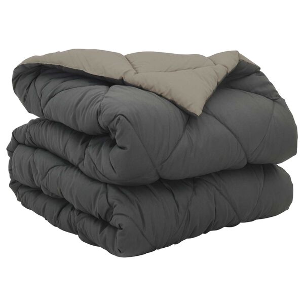 vidaXL Polna celoletna prevleka Svetlo siva in antracit 220 x 140 cm