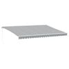 vidaXL Ročno zložljiva tenda z LED antracit in bela 500x350 cm