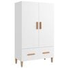 vidaXL Visoka omarica bela 70x31x115 cm konstruiran les