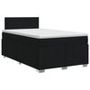 vidaXL Postelja boxspring z vzmetnico Črna 120 x 190 cm Blago