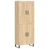 vidaXL Visoka komoda sonoma hrast 69,5x34x180 cm inženirski les