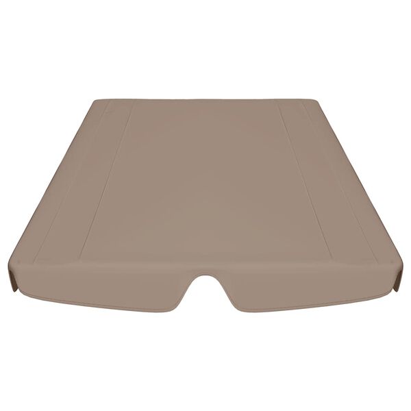 vidaXL Streha za vrtno gugalnico taupe 188/168x145/110 cm