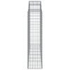 vidaXL Obokane gabion ko&scaron;are 3 kosi 200x50x160/180 cm pocinkano železo