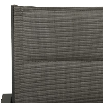 vidaXL Vrtna sedežna garnitura 5-delna črno jeklo in textilene