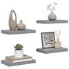 vidaXL Stenske police 4 kosi sive 40x23x3,8 cm MDF