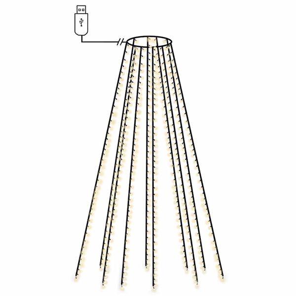 vidaXL Lučke za novoletno jelko 500 LED lučk hladno bele 500 cm