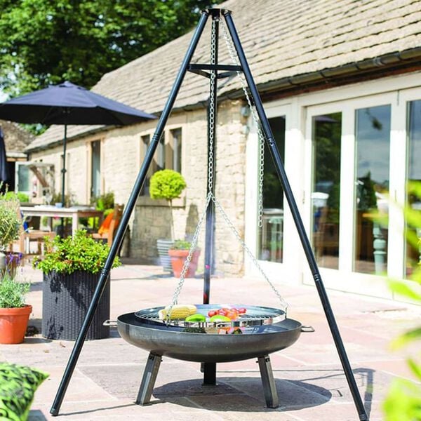 RedFire Trinožno stojalo za žar črne barve 172 cm BBQ TRIPOD