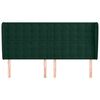 vidaXL Vzglavje z u&scaron;esi temno zeleno 183x23x118/128 cm žamet