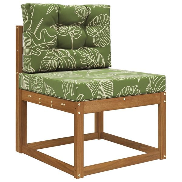 vidaXL Zunanja blazina za kavč 2 pcs Listnati dizajn Poliester