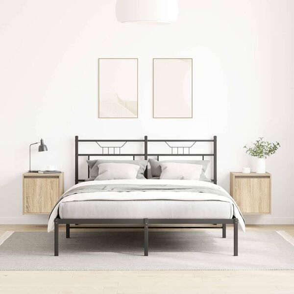 vidaXL Stenske nočne omarice 2 kosa sonoma hrast 38x34x40 cm