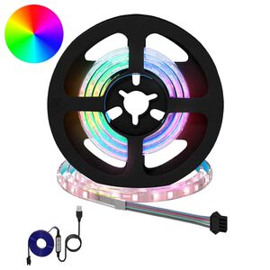 vidaXL LED trak 2 kos Črna in prozorna Baker in plastika