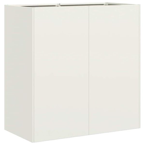 vidaXL Sadilnik Bela 80x40x80 cm Hladno valjano jeklo