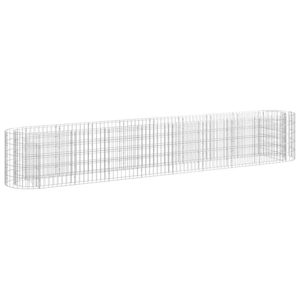 vidaXL Visoka greda gabion pocinkano železo 330x50x50 cm