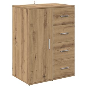 vidaXL Strani &scaron;al Umetni hrast 59 x 39 x 80 cm Konstruiran les